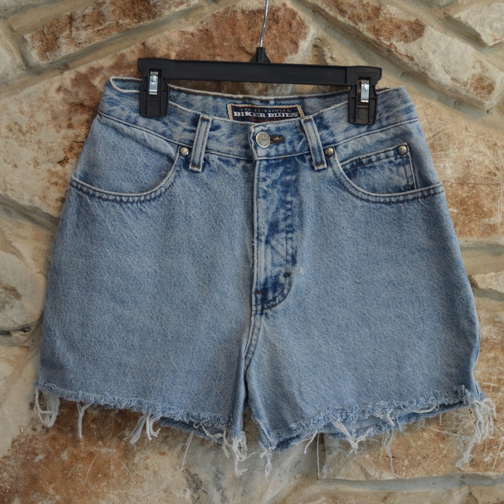 Vintage harley davidson high waisted shorts